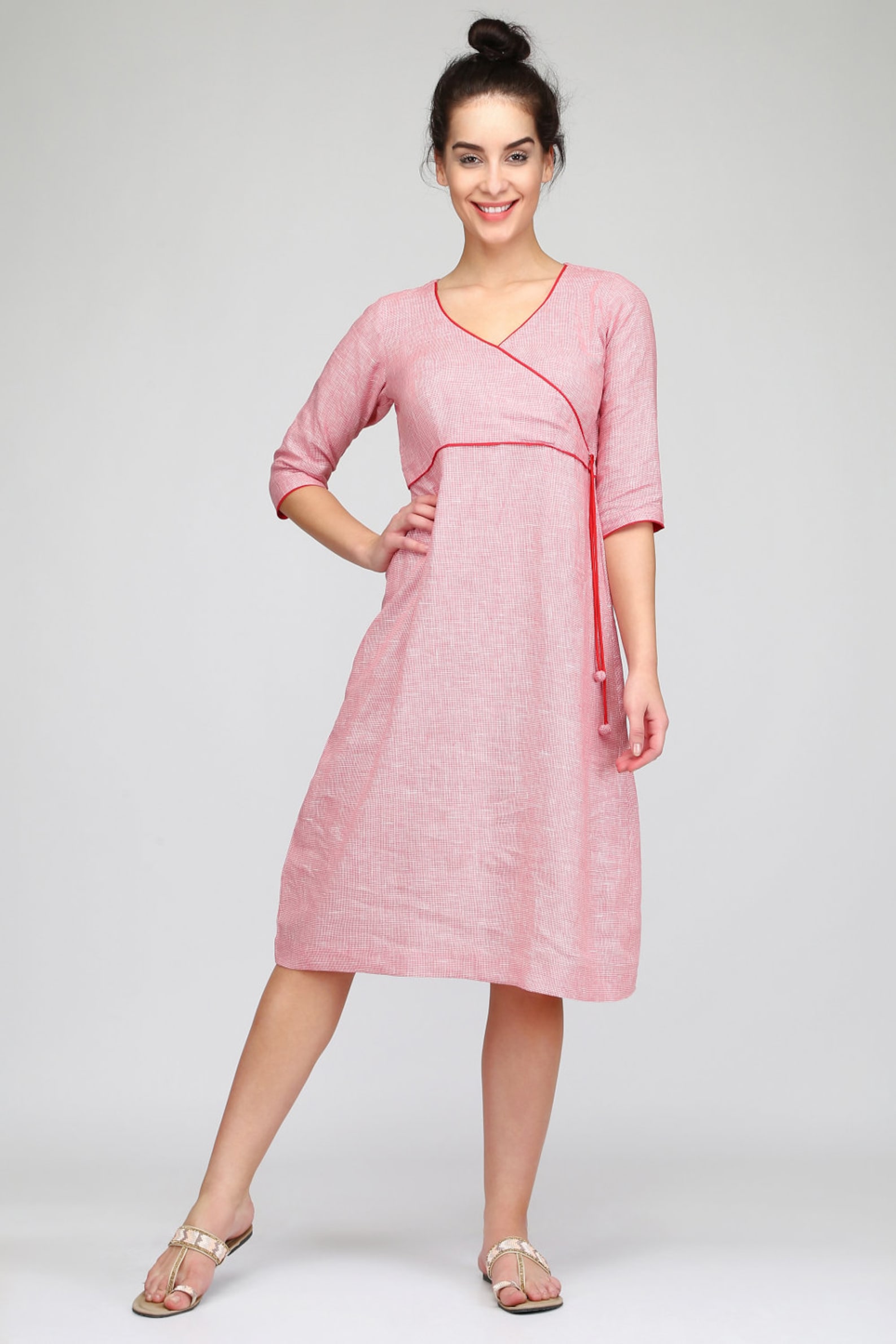 Subtle Linen Dress Long Linen Dress Shift Linen Dress Pink Etsy