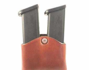 Magazine pouch - Double - Handcrafted leather