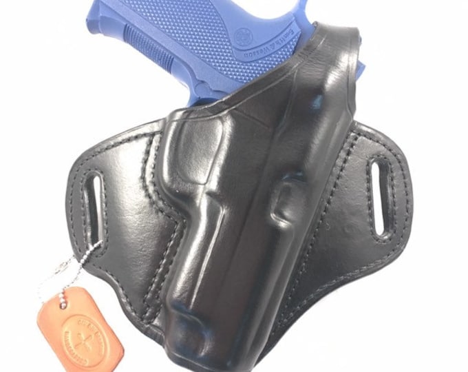 S & W 4006 TSW with retention strap - Handcrafted Leather Pistol Holster