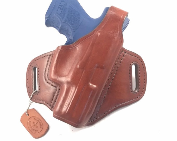 HK VP-9 SK with retention strap - Handcrafted Leather Pistol Holster