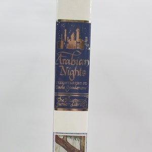 The Arabian Nights The Illustrated Junior Library Hardcover//Earle Goodenow Illustrator//Scheherazade Genie Sinbad Sailor Ali Baba Aladdin