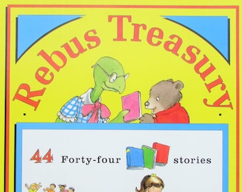 Rebus Treasury Children's Hardcover//From the editors of Highlights for Children//Weekly Reader Book//44 Stories//Read by following pictures