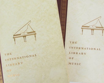 The International Library of Music 2 Hardcovers Piano Sheet Music//Volumes 2 and 4 Classical Compositions//The University Society 1960s
