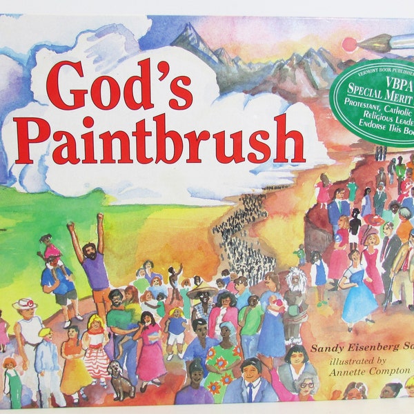 God's Paintbrush Hardcover Children's Book Illustrated//Sandy Eisenberg Sasso Annette Compton//Multicultural Nondenominational 10th Anniv Ed