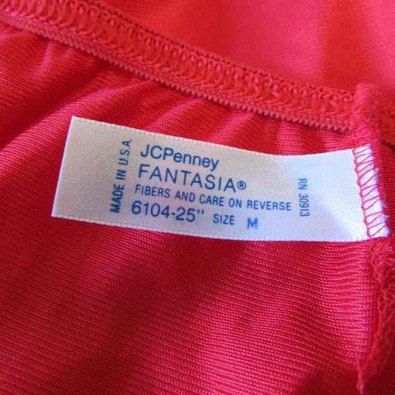 Vintage J C Penney "Fantasia" Red Camisole Size 3… - image 8