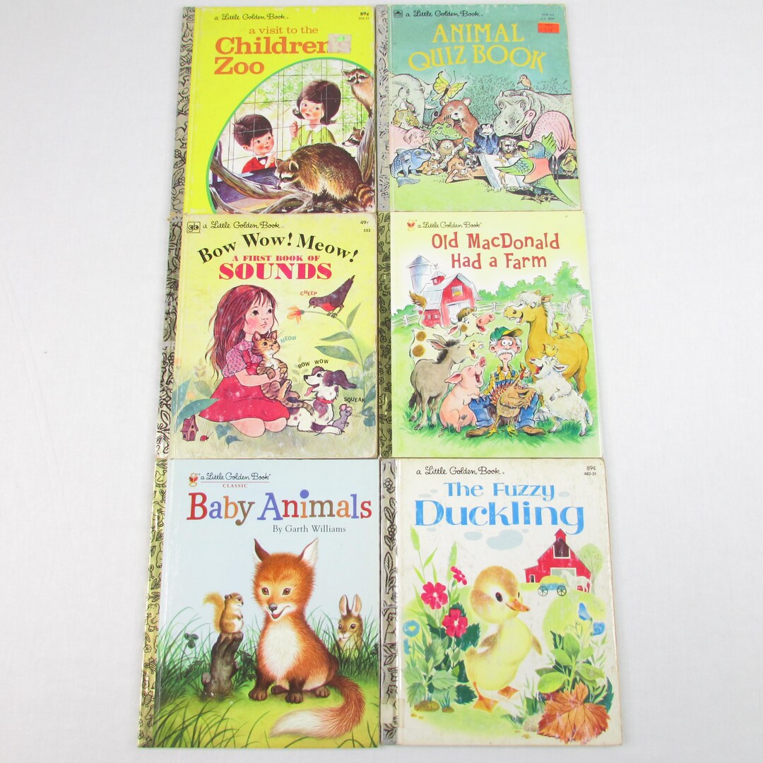 Vintage Little Golden Books, Animal Theme (lot of 6) - Etsy