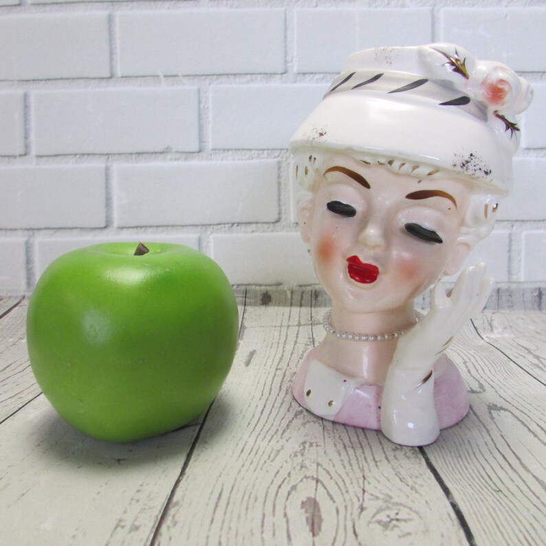 Vintage Ladies' Head Vase//Ardco Dallas//Gloved Hand Pearl Etsy