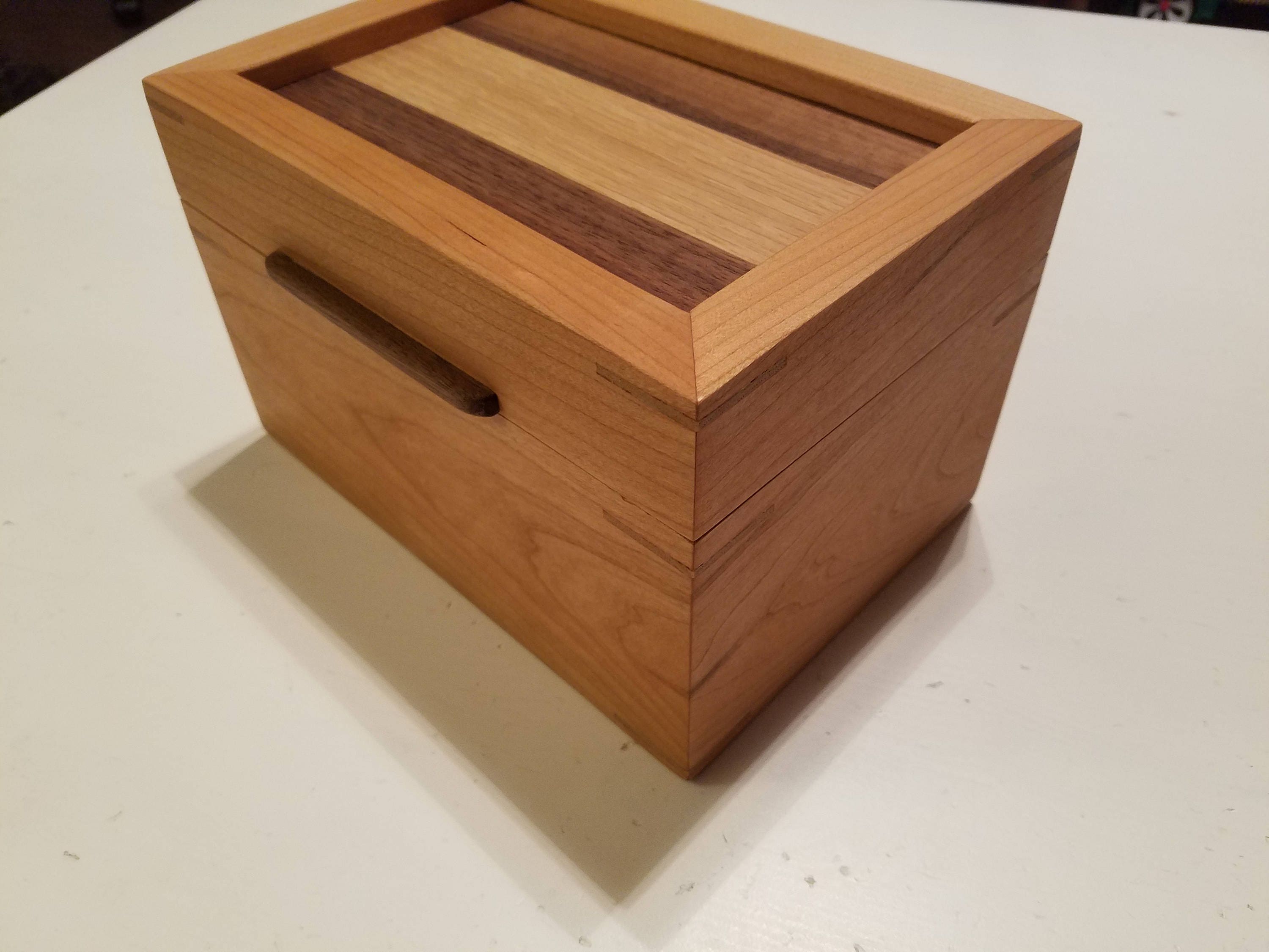 Cherry Wood Standing Jewelry Box - Cherry jewelry armoire