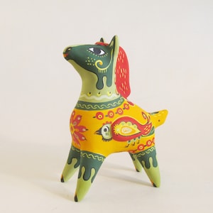 Horse and strange birds - ceramic sculpture home decor collectible clay toy whistle     Art & Collectibles