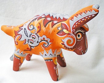 Donkey autumn -fantasy creature  collectible art sculpture ceramic home decor creative original gift