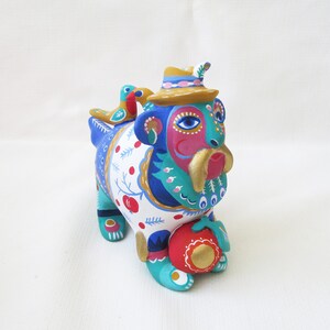 Watchman of winter apples - Ceramic home decor fantasy creature in clay collectible art sculpture whistle