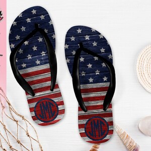 Sublimation Flip Flop Design - Flip Flop Template - Fourth of July Template - PNG - Sublimation File - Instant Download