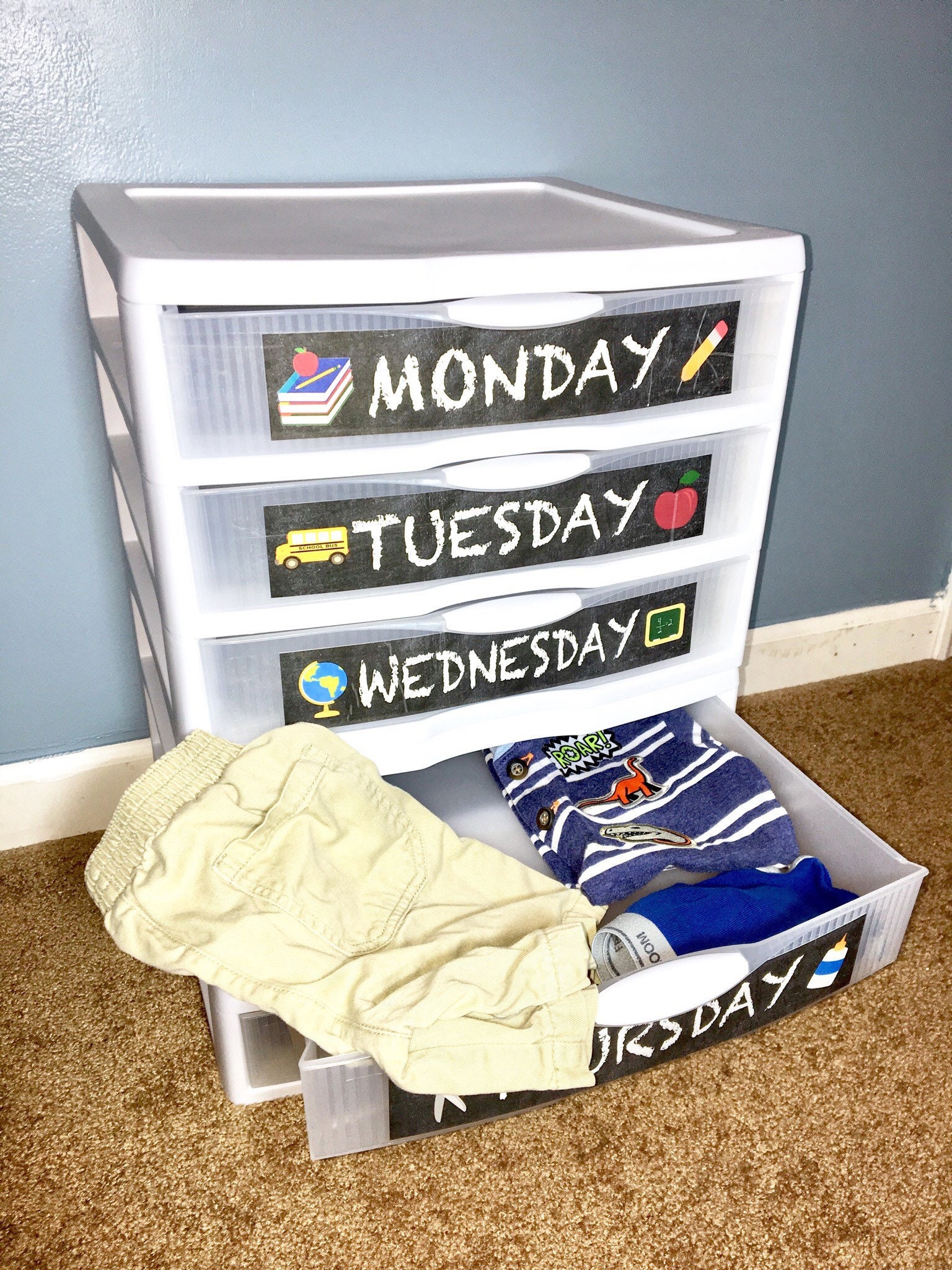 School day clothes organizer discount