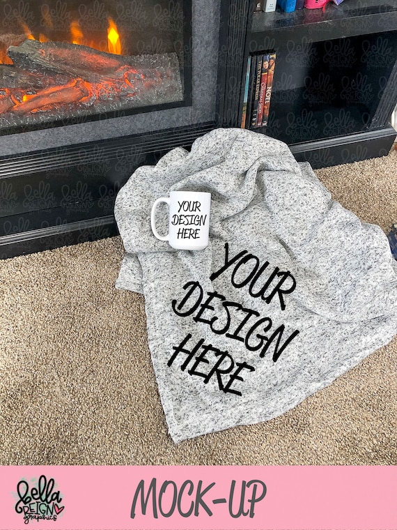 Blanket Mockup - Fleece Blanket Mockup - Sublimation Blanket  