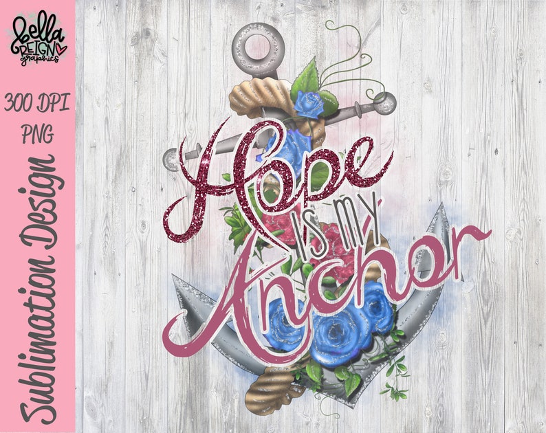 Anchor Clipart Hope is My Anchor Printable File Religious - Etsy