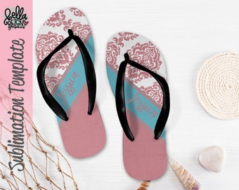 Sublimation Flip Flop Design - Flip Flop Template - Summer Template - PNG Download - Sublimation File
