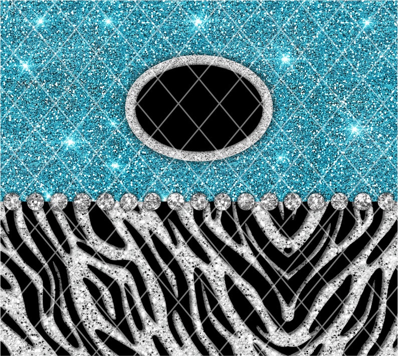 Download Skinny Tumbler Sublimation Design Template Zebra Glitter ...