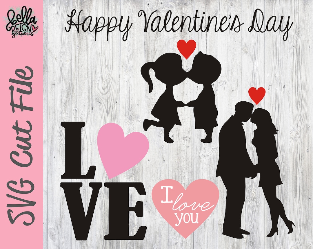 Valentine Bundle SVG - Valentine Bundle Clipart - Silhouette Cut File ...