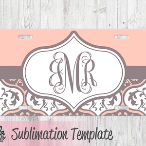 Sublimation License Plate Template - Car Tag Template - Cute License Plate Design - PNG - Sublimation File