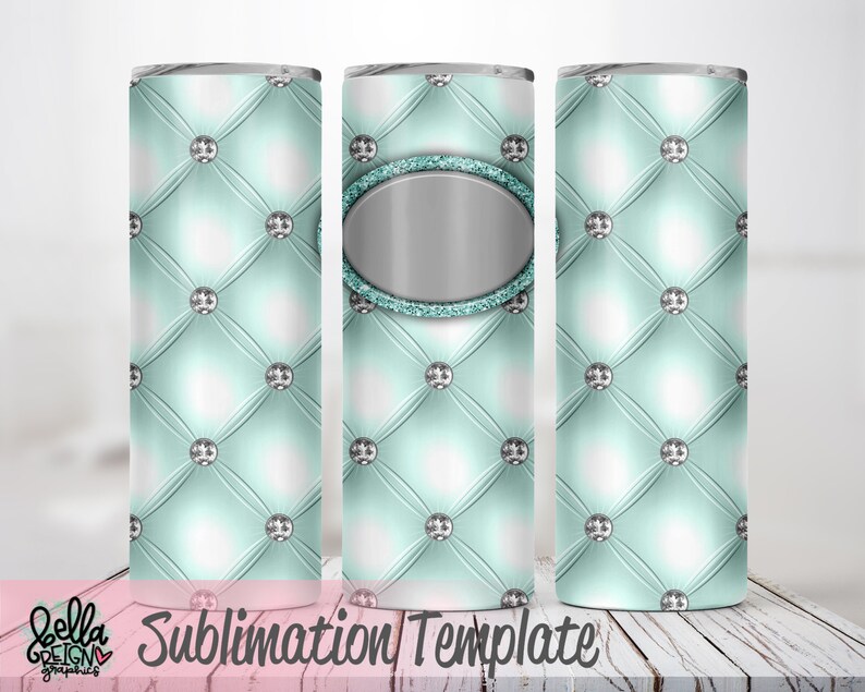Download Skinny Tumbler Sublimation Design Template Mint Textured ...