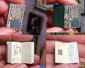 Pride and Prejudice 1813. Jane Austen.  Miniature illustrated book. DollHouse. openable. DIGITAL DOWNLOAD. 12TH. tutorial. Scalable blythe