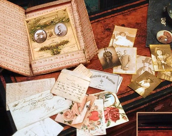The great-grand Auntie's love story for miniature dollhouse in 1:12 Scale, Folder, Love letters, Valentines cards, certificates... PRINTABLE