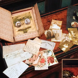 La historia de amor de la tía abuela para casa de muñecas en miniatura en escala 1:12, Carpeta, Cartas de amor, Tarjetas de San Valentín, Certificados... IMPRIMIBLES