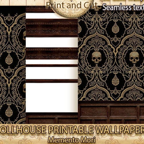 Miniature 1:12 Scale Dollhouse Wallpaper memento - Etsy Miniature 1:12 Scale Dollhouse Wallpaper memento - Etsy
