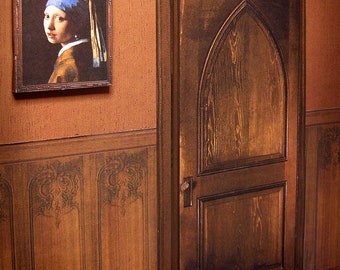 Gothic Arch Door and Portrait 1:12 | Victorian Dollhouse Printable | Double-Sided and frame | with tutorial DIY