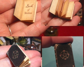 Miniature Empty Book of Shadows book . Dollhouse. OPENABLE . wicca . witchcraft . magic . fantasy . DIGITAL DOWNLOAD . Scale 1:12 . Tutorial