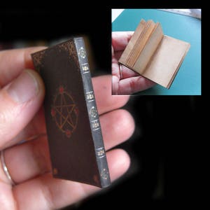 Scale 1:6 book,  Miniature Empty Book of Shadows . Dollhouse. OPENABLE . DIGITAL DOWNLOAD . witchcraft . magic . wicca . Free Tutorial