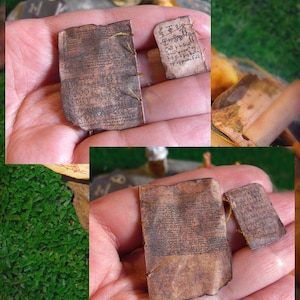 Two Miniature vikings parchments. faithful reproduction . Authentic pages of a Icelandic magic book . wicca . PRINTABLE DIGITAL DOWNLOAD