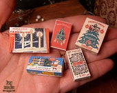 5 CHRISTMAS DECORATION dollhouse Printable miniature. Vintage Retro Original BOXES. Scale 1:12. tutorial. Gift. scalable for Blythe Barbie..