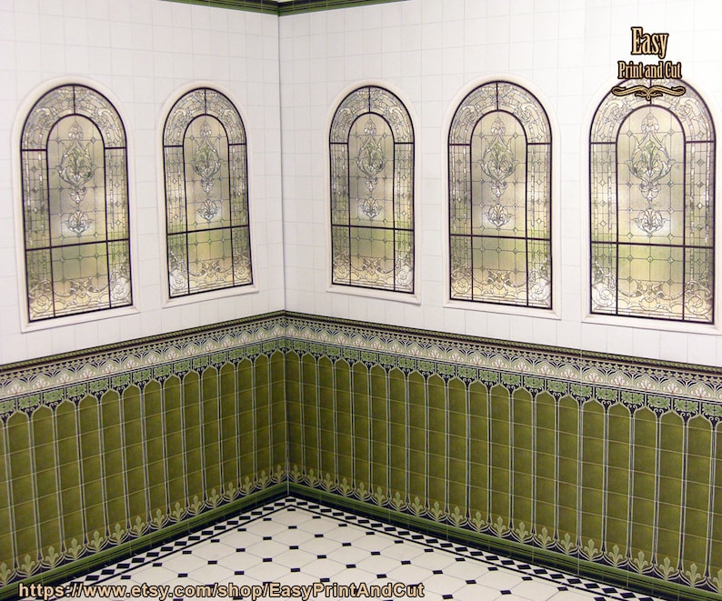 6 Dollhouse Windows 1:12 Scale Printable Miniature Victorian - Etsy