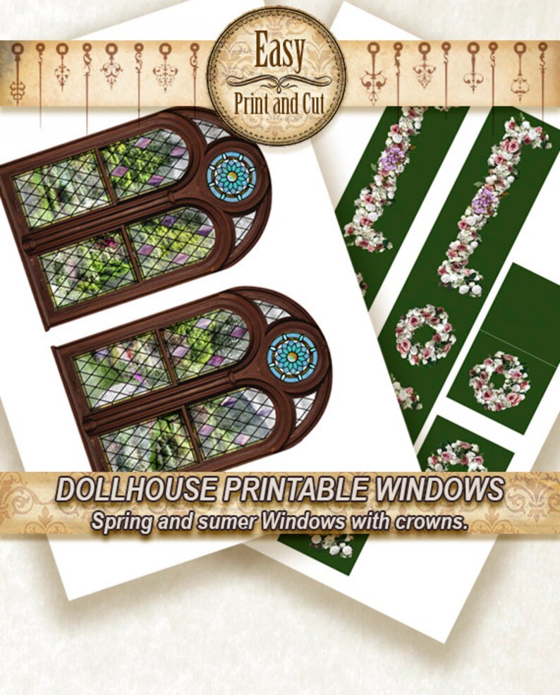 Dollhouse Windows 1:12 Scale Printable for the Spring and - Etsy