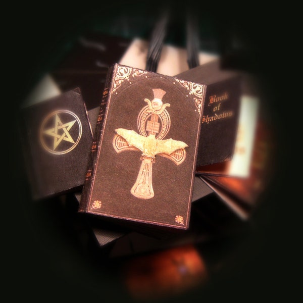 1:12 printable Vampire Book for miniature dollhouse or diorama, with a easy tutorial included, paper craft DIGITAL DOWNLOAD.