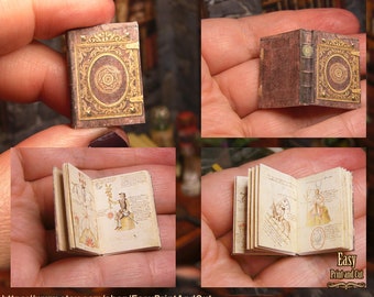 Alchemical book . Miniature illustrated book . DollHouse. Medieval. Diy .OPENABLE . DIGITAL DOWNLOAD . 12TH . tutorial. Scalable for blythe