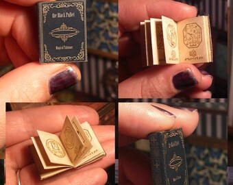 Science des talismans magiques. Livre illustré miniature. Poulette noire. Grimoire authentique. OUVRABLE . TÉLÉCHARGEMENT NUMÉRIQUE. Échelle 1:12