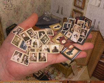 Miniature Victorian Portraits: Dollhouse Lover's Eye Painting (Printable Digital Download)