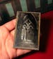 Miniature framed painting for dollhouse, room box and dioramas in 1:12 scale, easy tutorial, printable digital download, Gothic Window Art. 