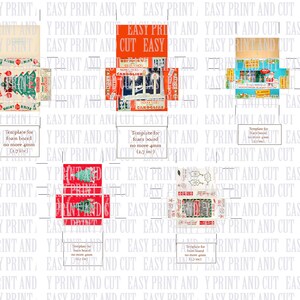 5 CHRISTMAS DECORATION Dollhouse Printable Miniature. Vintage Retro ...