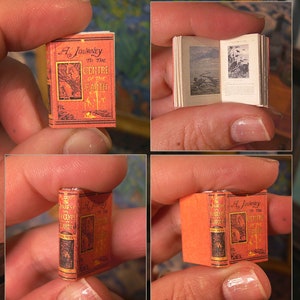 Jules Verne. Journey to the Center of the Earth. Miniature illustrated book. DollHouse. OPENABLE. DIGITAL DOWNLOAD. 12TH. tutorial. Scalable