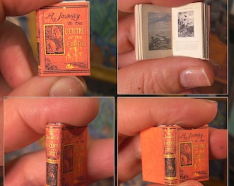 Jules Verne. Journey to the Center of the Earth. Miniature illustrated book. DollHouse. OPENABLE. DIGITAL DOWNLOAD. 12TH. tutorial. Scalable