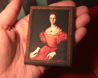 Miniature d'art encadrée. Comtesse Elizabeth Bathory.  Imprimable. TÉLÉCHARGEMENT NUMÉRIQUE instantané. avec tutoriel vidéo. Échelle 1:12