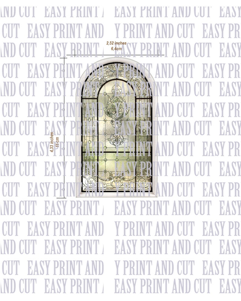 6 Dollhouse Windows 112 Scale Printable Miniature Victorian Etsy