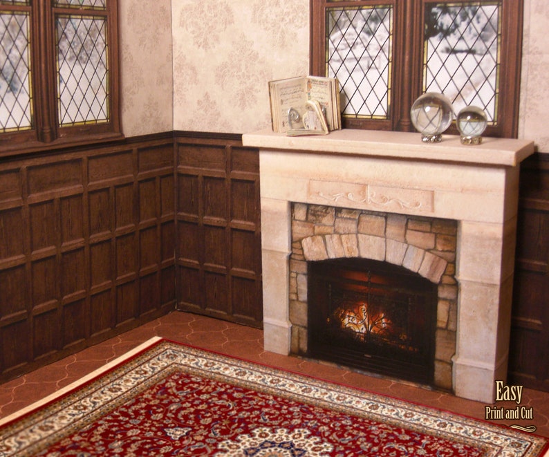 4 Dollhouse Carpets, Rugs, Red Tones, for Dollhouse Dioramas and ...