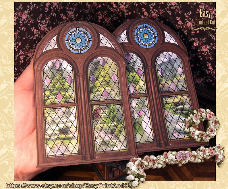 Dollhouse Windows 1:12 Scale Printable for the Spring and - Etsy