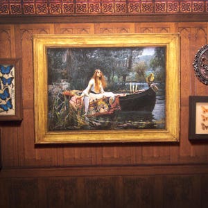 MINIATURE picture frame art . The Lady of Shalott . J. William Waterhouse . Printable Digital DOWNLOAD. DIY . Easy video tutorial .  1:12