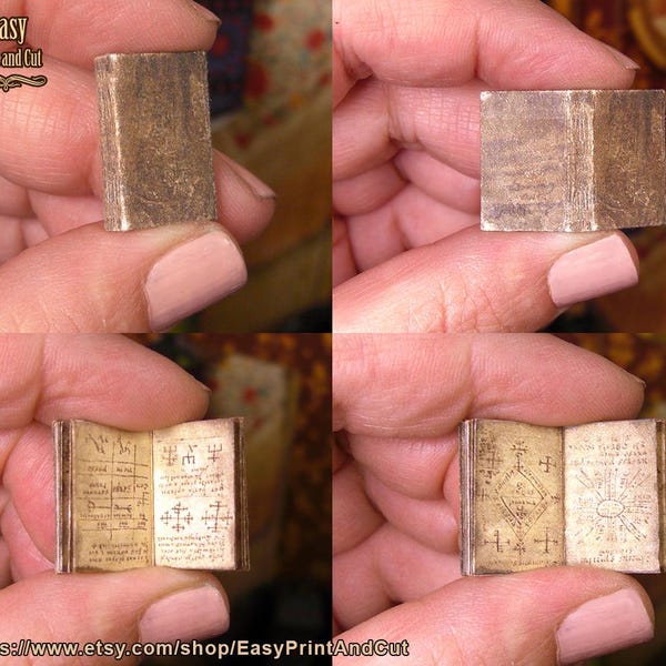 Viking Grimoire, Reproduction of an authentic textbook of Viking magic, book Magic Spells, dollhouse library, scale 1:12 miniature (Digital)