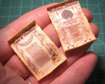 Miniature Magic Spell Scrolls, 1:12 Scale (Digital Download)